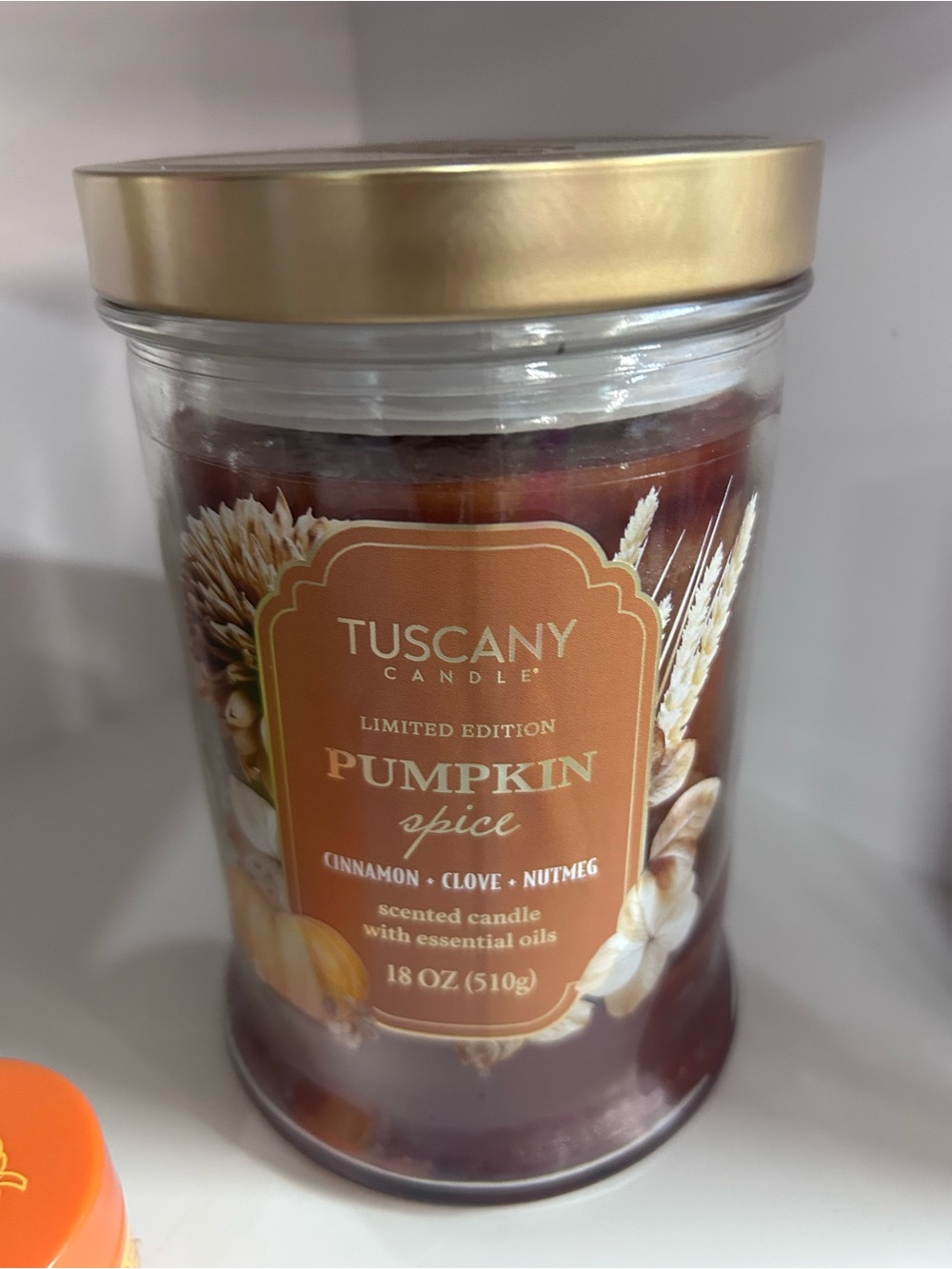 Limited Edition Pumpkin Spice Scented Candle - Brown